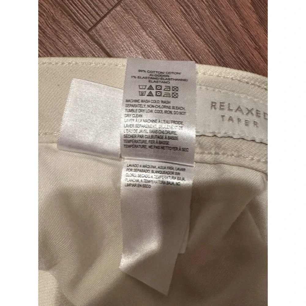 Lucky Brand Pants Women's Size 2/26 Relaxed Taper 4 Way Stretch NWT White‎ R9
